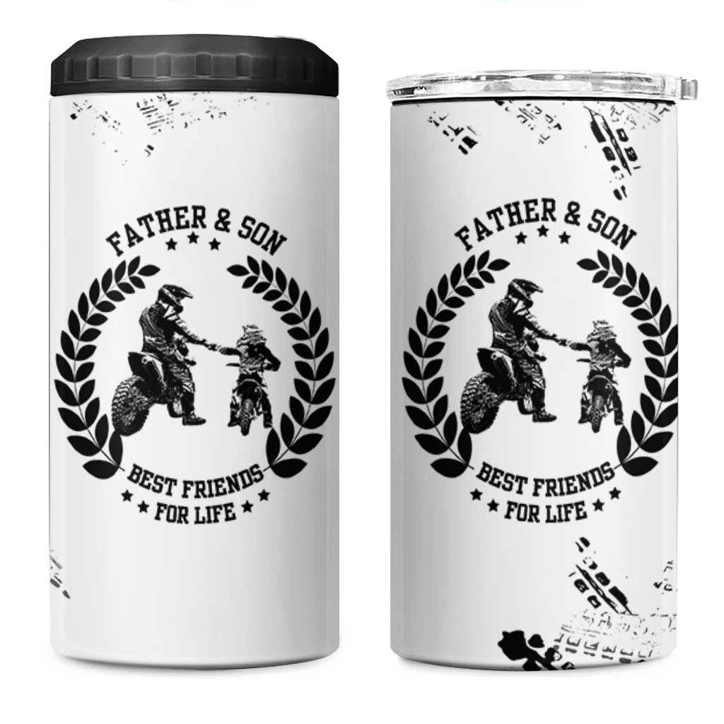 Gifts For Dad From Son 4 in 1 Can Cooler Tumbler Dirt Bike Dad Bike Biker MX Motocross Rider