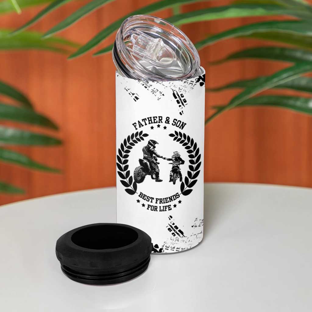 Gifts For Dad From Son 4 in 1 Can Cooler Tumbler Dirt Bike Dad Bike Biker MX Motocross Rider
