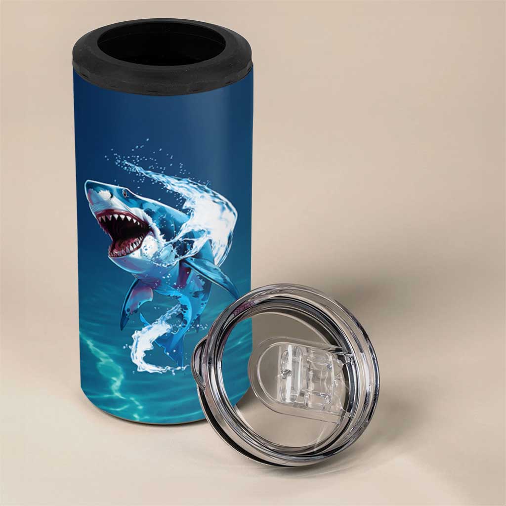 Shark Lovers 4 in 1 Can Cooler Tumbler Everything Will Kill You So Choose Something Fun