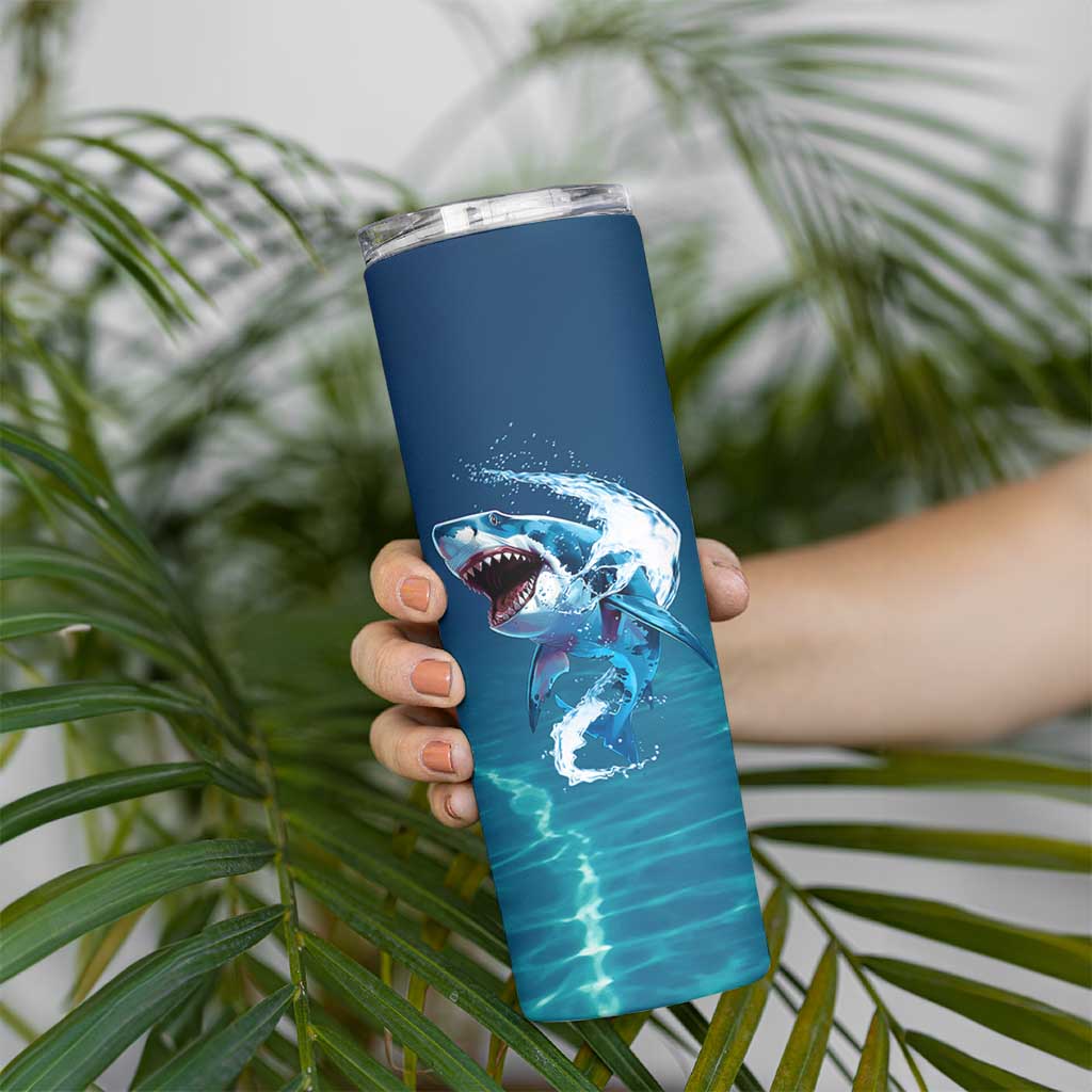Shark Lovers Skinny Tumbler Everything Will Kill You So Choose Something Fun