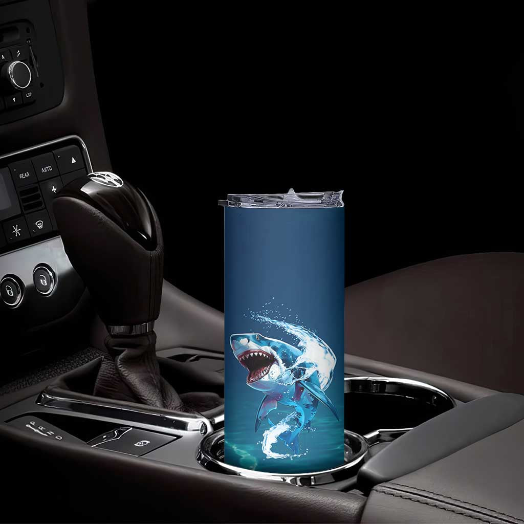 Shark Lovers Skinny Tumbler Everything Will Kill You So Choose Something Fun
