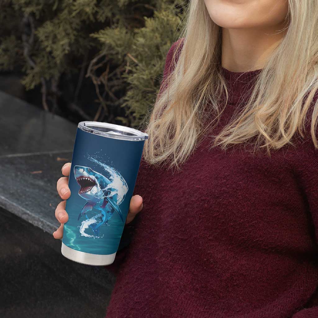 Shark Lovers Tumbler Cup Everything Will Kill You So Choose Something Fun