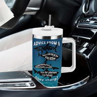 Shark Lovers Tumbler With Handle Everything Will Kill You So Choose Something Fun