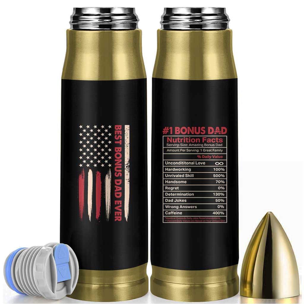 Bonus Dad Gifts Bullet Tumbler Stepdad American Flag Fathers Day - Wonder Print Shop