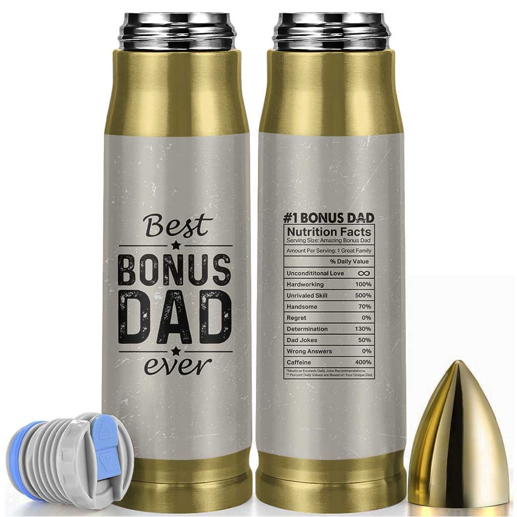 Best Bonus Dad Ever Bullet Tumbler Stepdad Fathers Day Gifts From Stepdaughter Stepson - Wonder Print Shop