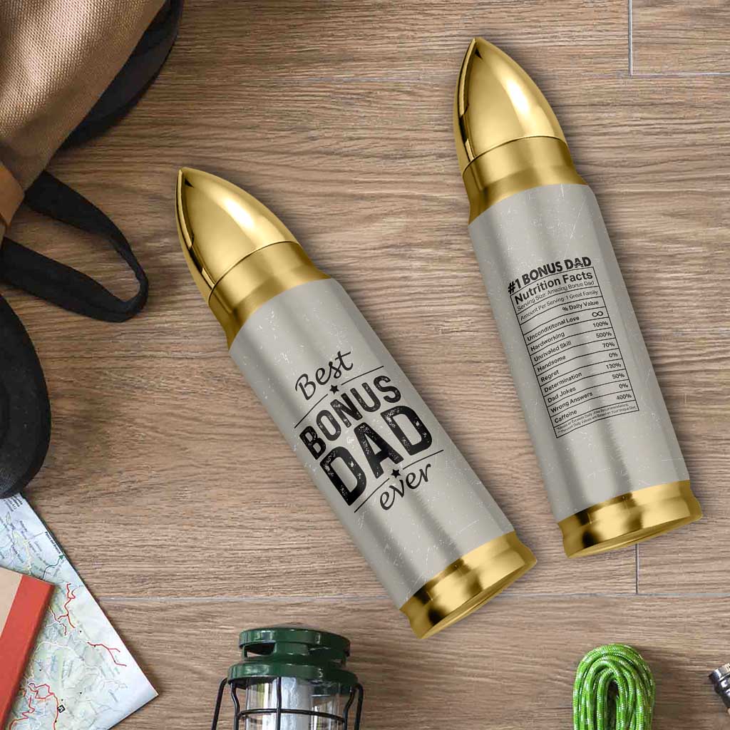 Best Bonus Dad Ever Bullet Tumbler Stepdad Fathers Day Gifts From Stepdaughter Stepson - Wonder Print Shop