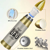Best Bonus Dad Ever Bullet Tumbler Stepdad Fathers Day Gifts From Stepdaughter Stepson - Wonder Print Shop