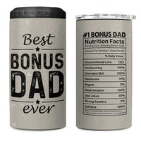 Best Bonus Dad Ever 4 in 1 Can Cooler Tumbler Stepdad Fathers Day Gifts From Stepdaughter Stepson - Wonder Print Shop