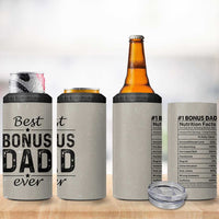 Best Bonus Dad Ever 4 in 1 Can Cooler Tumbler Stepdad Fathers Day Gifts From Stepdaughter Stepson - Wonder Print Shop