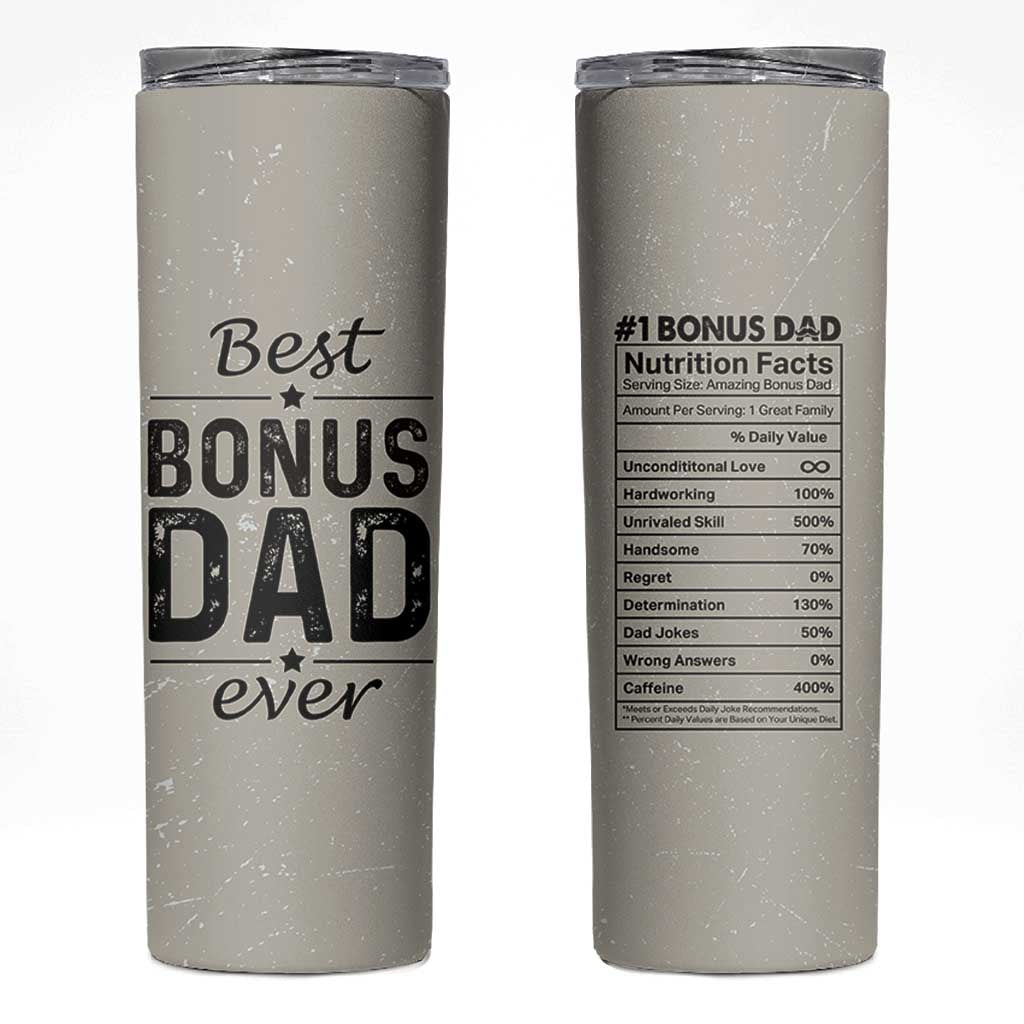 Best Bonus Dad Ever Skinny Tumbler Stepdad Fathers Day Gifts From Stepdaughter Stepson - Wonder Print Shop