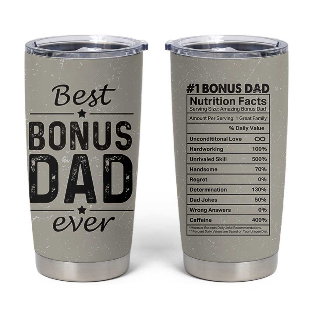 Best Bonus Dad Ever Tumbler Cup Stepdad Fathers Day Gifts From Stepdaughter Stepson - Wonder Print Shop
