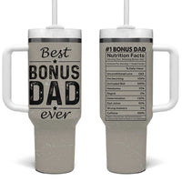 Best Bonus Dad Ever Tumbler With Handle Stepdad Fathers Day Gifts From Stepdaughter Stepson - Wonder Print Shop