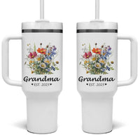 Promoted to Grandma Tumbler With Handle Granny Est.2025 Pregnancy Announcement Gifts for New Grandparents - Wonder Print Shop