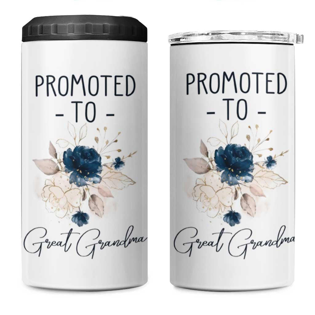 Promoted to Grandma 4 in 1 Can Cooler Tumbler First Time Grandmother New Nana Gift