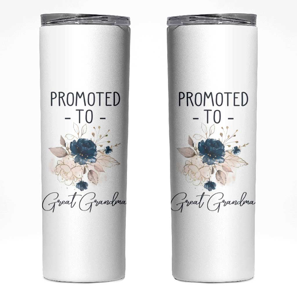 Promoted to Grandma Skinny Tumbler First Time Grandmother New Nana Gift