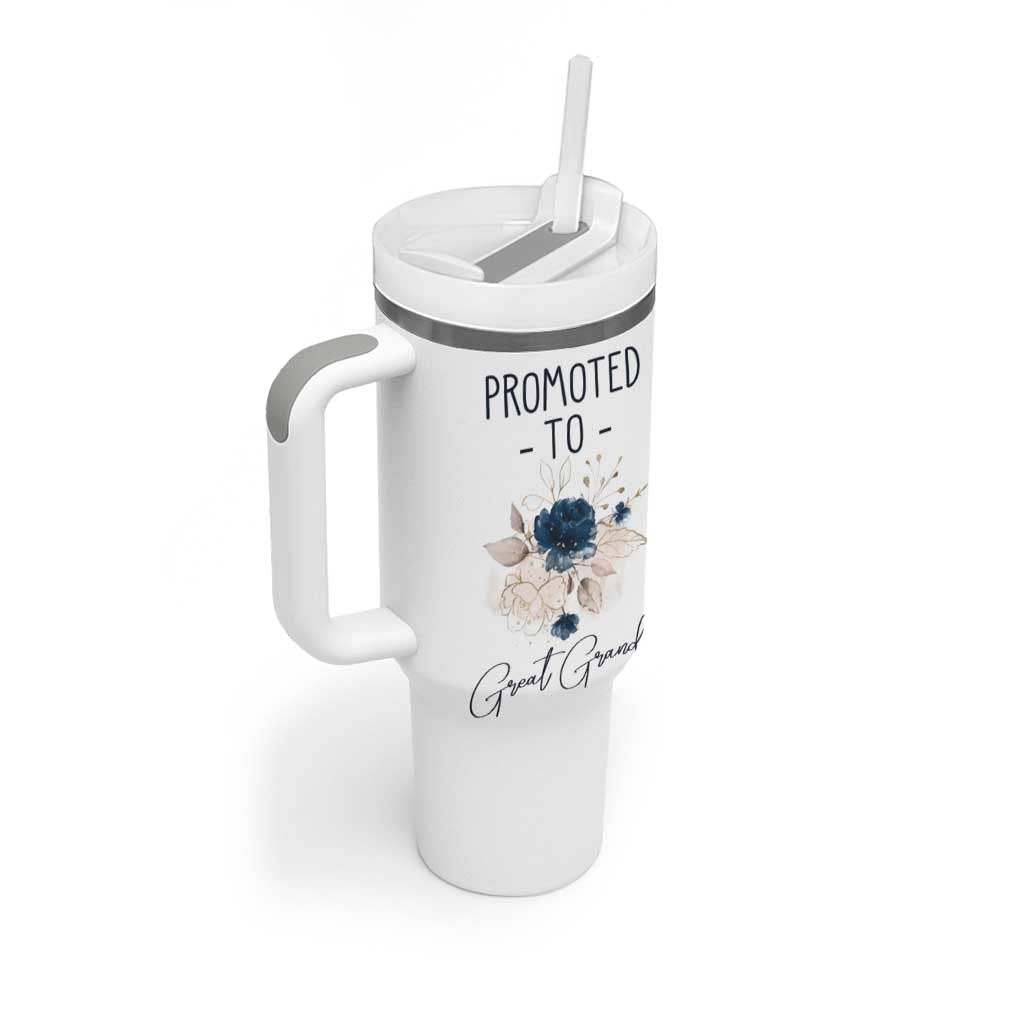 Promoted to Grandma Tumbler With Handle First Time Grandmother New Nana Gift