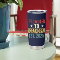 New Granddad Tumbler Cup Promoted To Grandpa Est.2025 Vintage - Wonder Print Shop