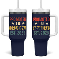 New Granddad Tumbler With Handle Promoted To Grandpa Est.2025 Vintage - Wonder Print Shop
