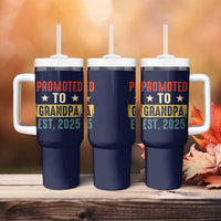 New Granddad Tumbler With Handle Promoted To Grandpa Est.2025 Vintage - Wonder Print Shop