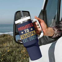 New Granddad Tumbler With Handle Promoted To Grandpa Est.2025 Vintage - Wonder Print Shop