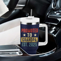 New Granddad Tumbler With Handle Promoted To Grandpa Est.2025 Vintage - Wonder Print Shop