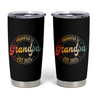 Promoted To Grandpa Tumbler Cup Est.2025 Vintage Baby Announcement Gifts For Grandparents - Wonder Print Shop