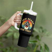 Shark Lovers Tumbler With Handle Funny Jaw Ready For This