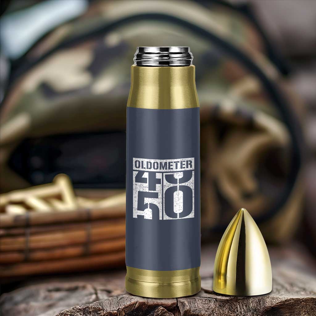 Funny 50th Birthday Bullet Tumbler Oldometer Odometer 1976 50 Year Old Birthday Old Joke