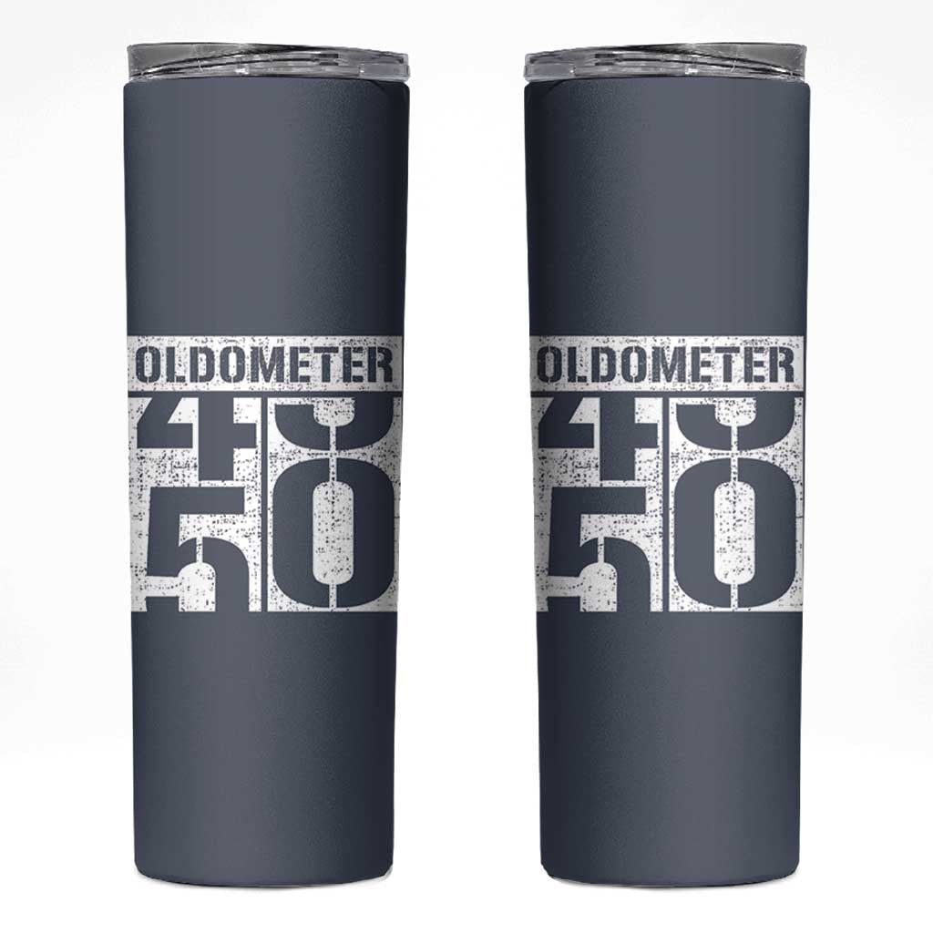 Funny 50th Birthday Skinny Tumbler Oldometer Odometer 1976 50 Year Old Birthday Old Joke