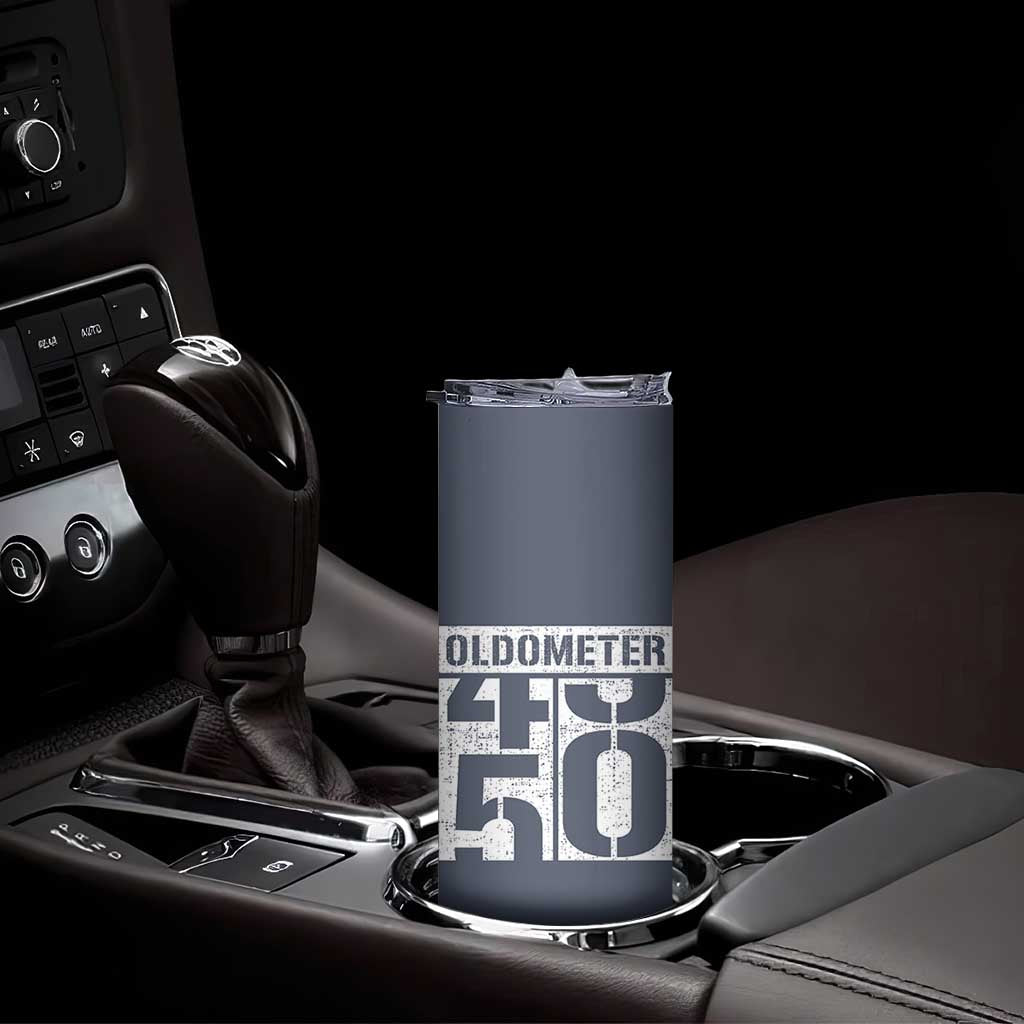 Funny 50th Birthday Skinny Tumbler Oldometer Odometer 1976 50 Year Old Birthday Old Joke