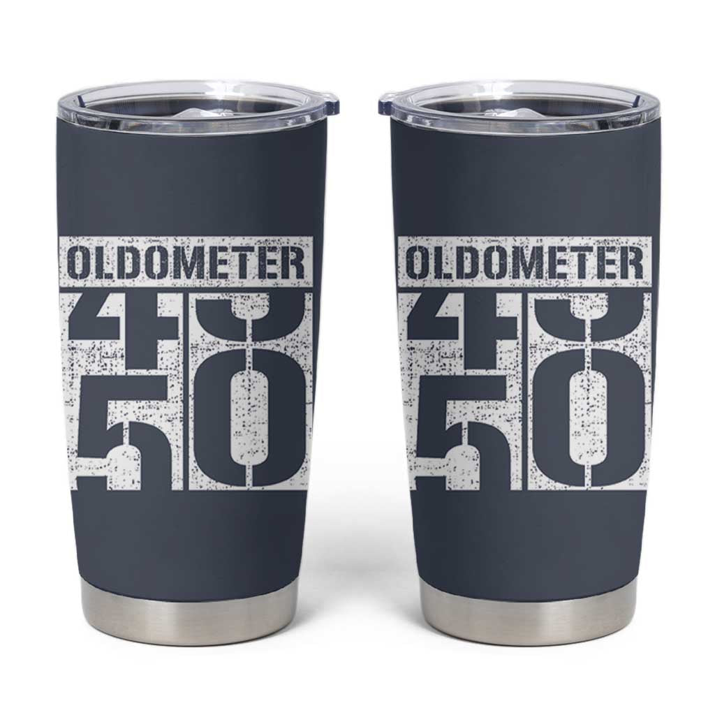 Funny 50th Birthday Tumbler Cup Oldometer Odometer 1976 50 Year Old Birthday Old Joke