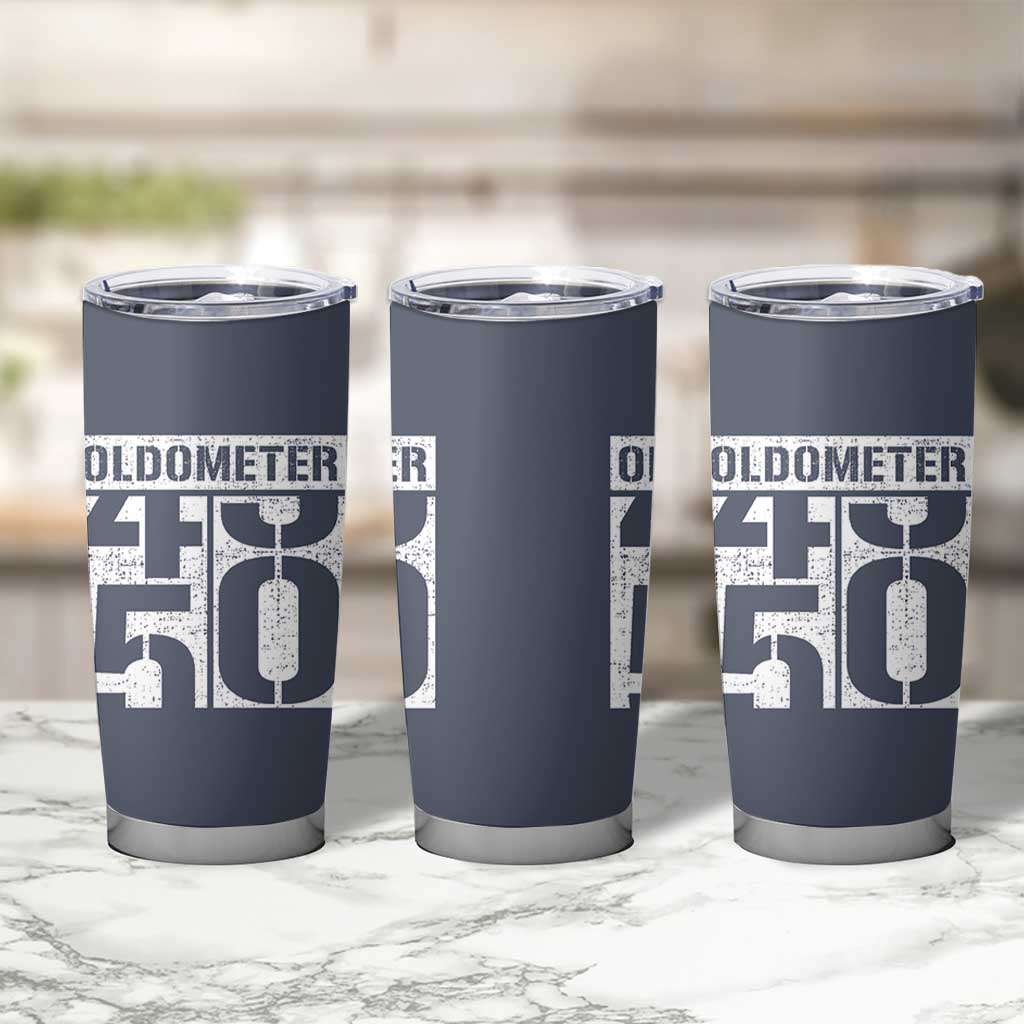 Funny 50th Birthday Tumbler Cup Oldometer Odometer 1976 50 Year Old Birthday Old Joke