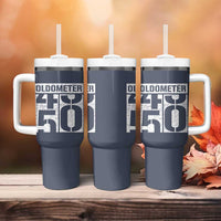 Funny 50th Birthday Tumbler With Handle Oldometer Odometer 1976 50 Year Old Birthday Old Joke