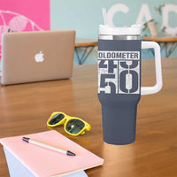 Funny 50th Birthday Tumbler With Handle Oldometer Odometer 1976 50 Year Old Birthday Old Joke