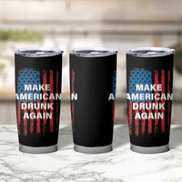 Funny Beer Alcohol Drunk Tumbler Cup Make America Drunk Again American Flag USA 4th July - Wonder Print Shop