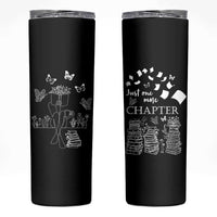 Just One More Chapter Skinny Tumbler Book Lover Floral Library