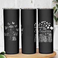 Just One More Chapter Skinny Tumbler Book Lover Floral Library