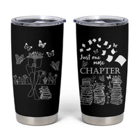 Just One More Chapter Tumbler Cup Book Lover Floral Library