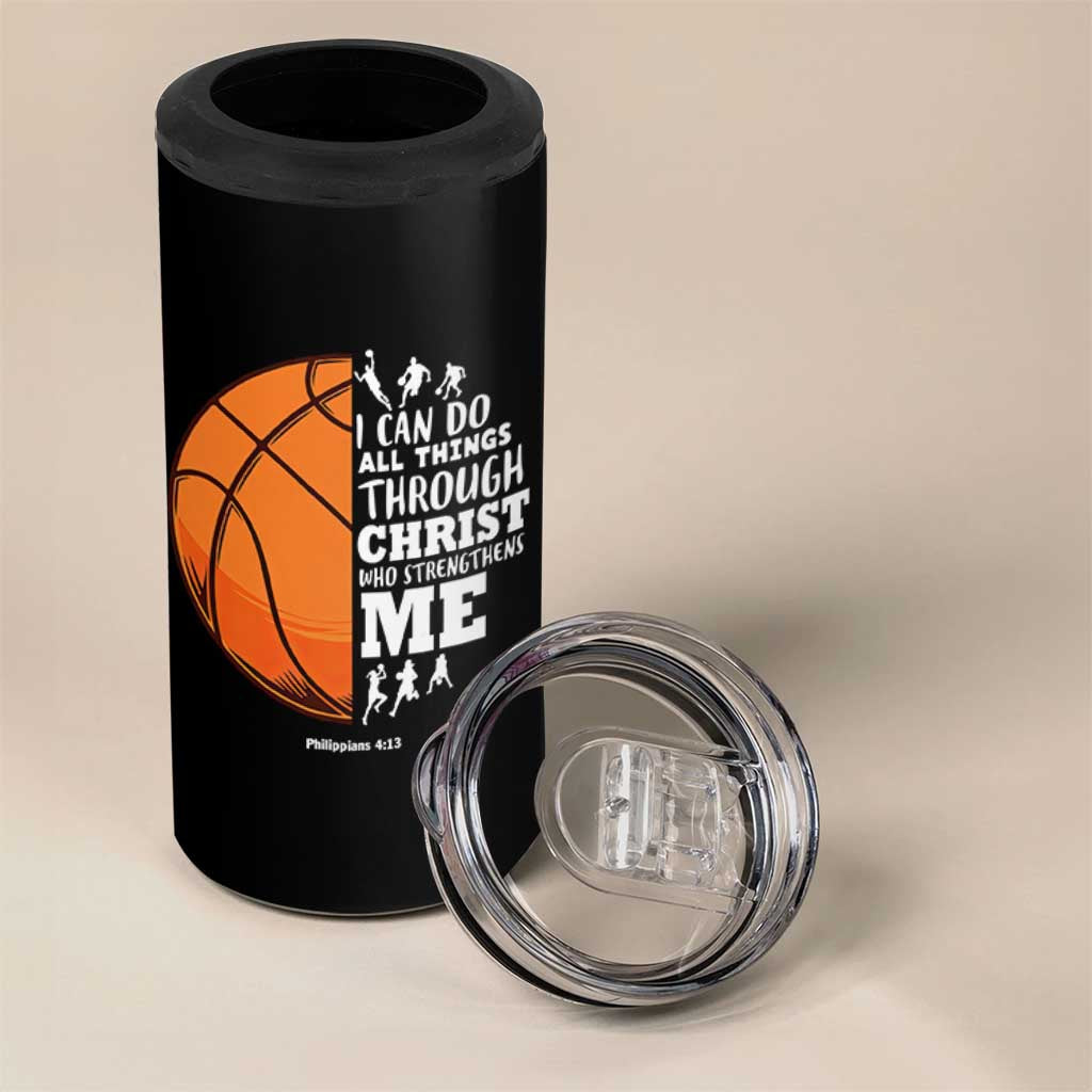 Christian Basketball Gifts 4 in 1 Can Cooler Tumbler Basketball Player Coach Bulk Team Gift