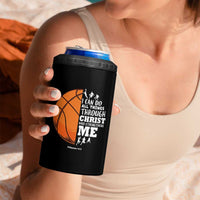 Christian Basketball Gifts 4 in 1 Can Cooler Tumbler Basketball Player Coach Bulk Team Gift