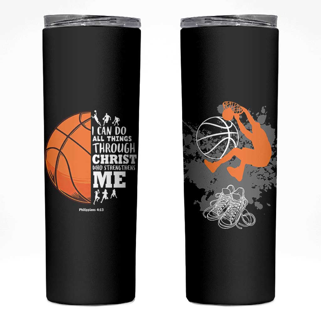 Christian Basketball Gifts Skinny Tumbler Basketball Player Coach Bulk Team Gift