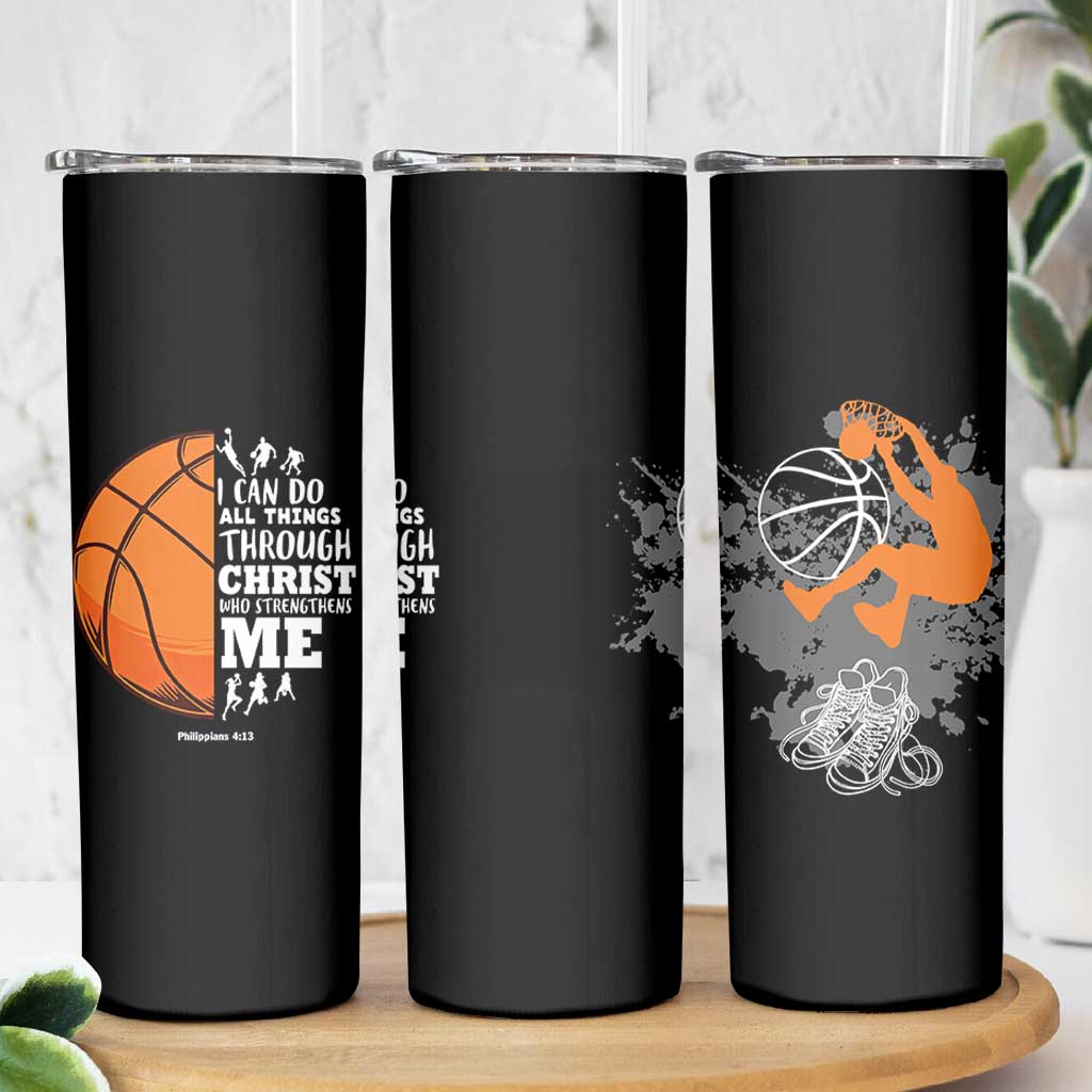 Christian Basketball Gifts Skinny Tumbler Basketball Player Coach Bulk Team Gift