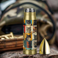 Cat Lover Gifts Bullet Tumbler Retro Cat Collage Poster