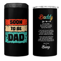Soon To Be Dad 4 in 1 Can Cooler Tumbler New Expecting Dad First Time Father's Day