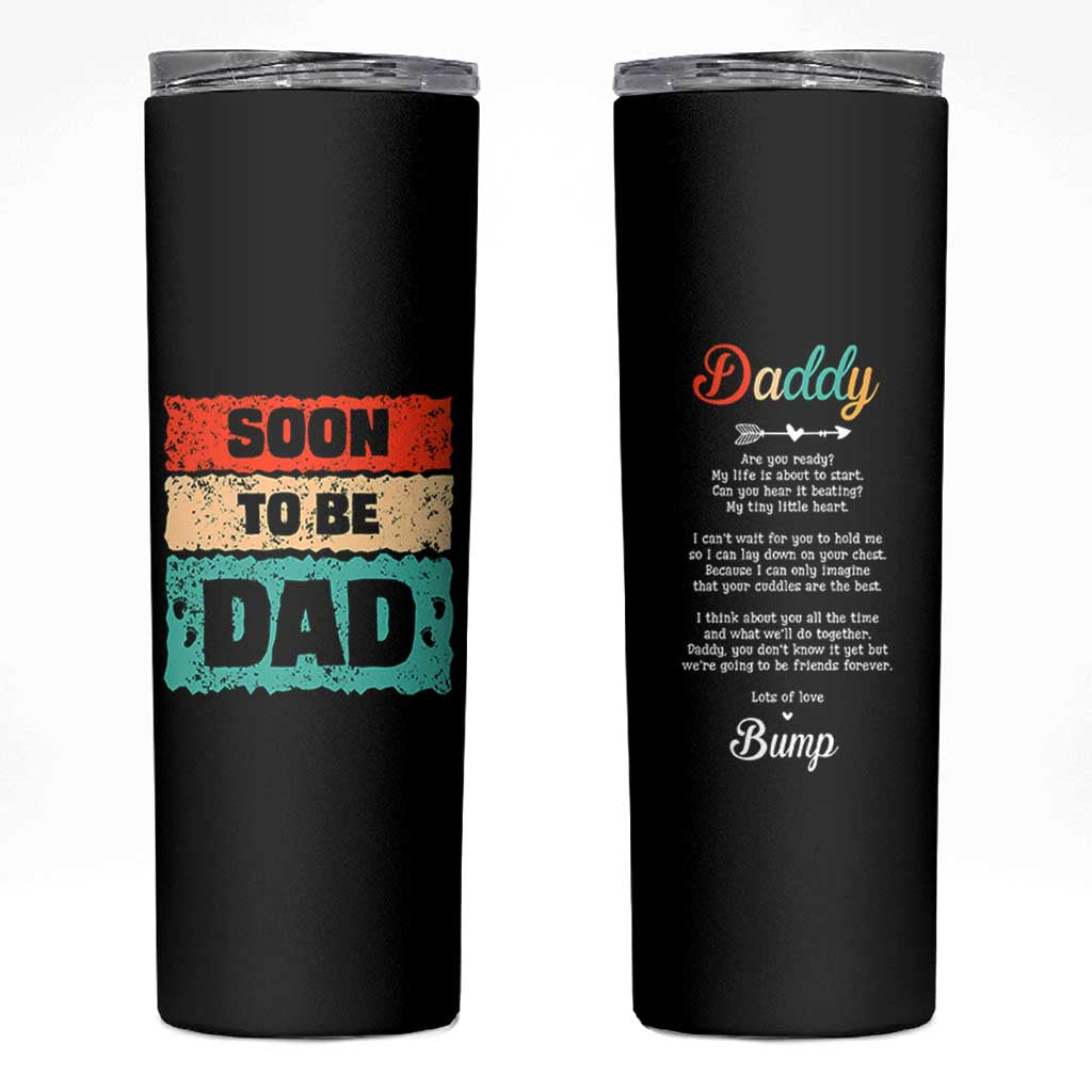 Soon To Be Dad Skinny Tumbler New Expecting Dad First Time Father's Day