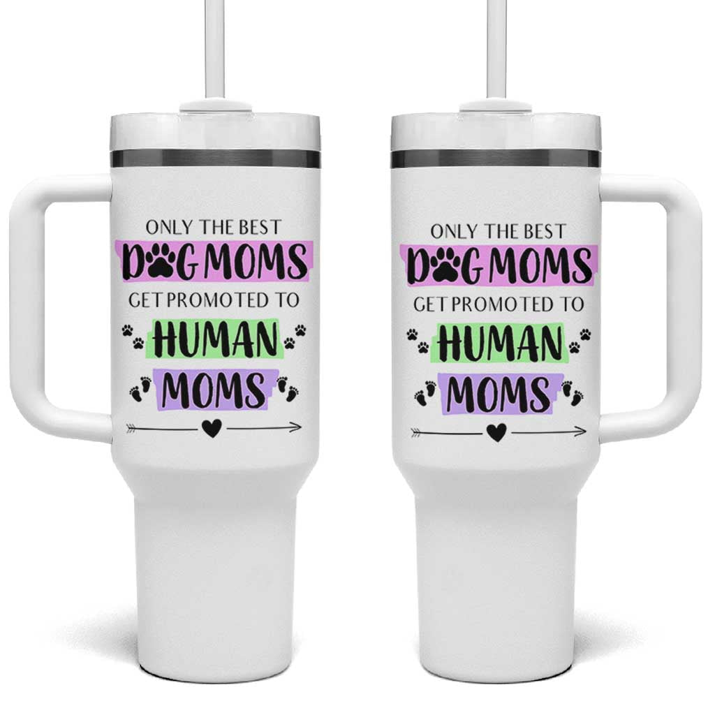 New Mom Gifts Tumbler With Handle Funny Dog Mom Pregnancy Gift For Expecting Mama