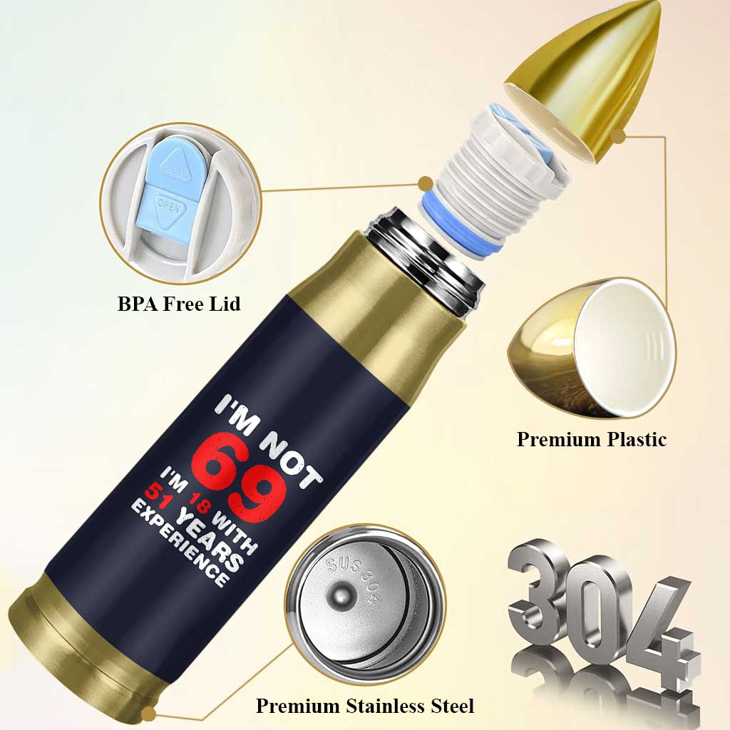69th Birthday Gifts Bullet Tumbler Funny 1957 Turning 69 Years Old
