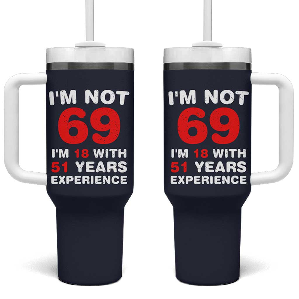69th Birthday Gifts Tumbler With Handle Funny 1957 Turning 69 Years Old