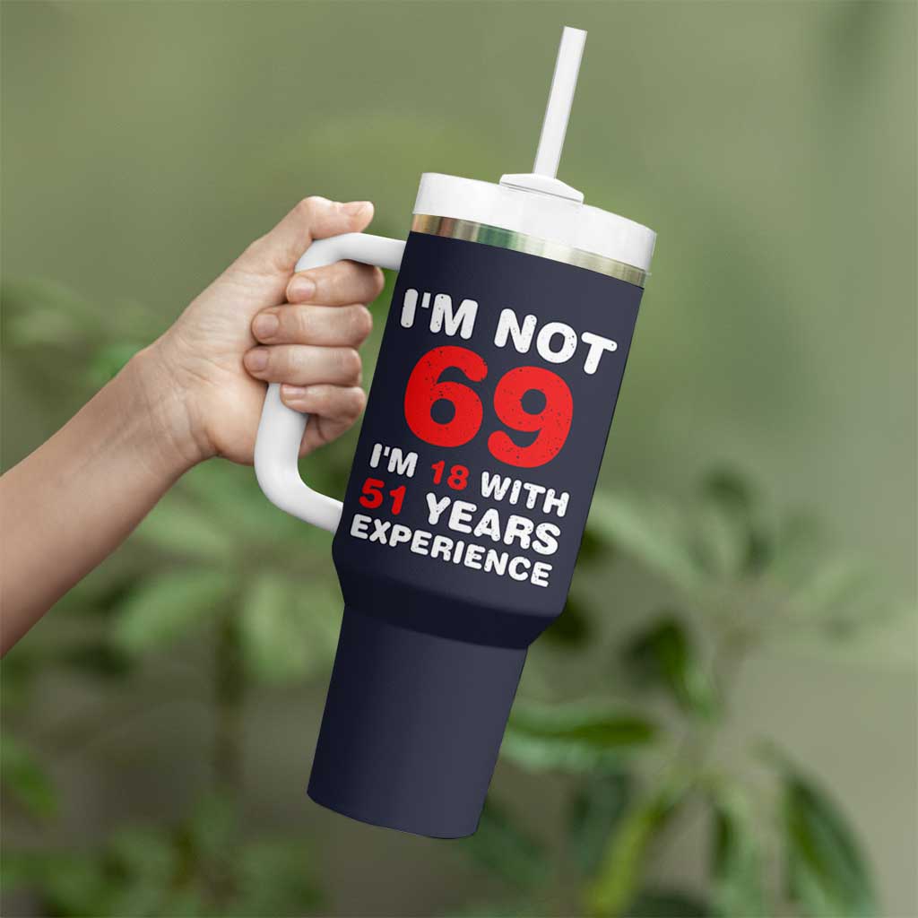 69th Birthday Gifts Tumbler With Handle Funny 1957 Turning 69 Years Old