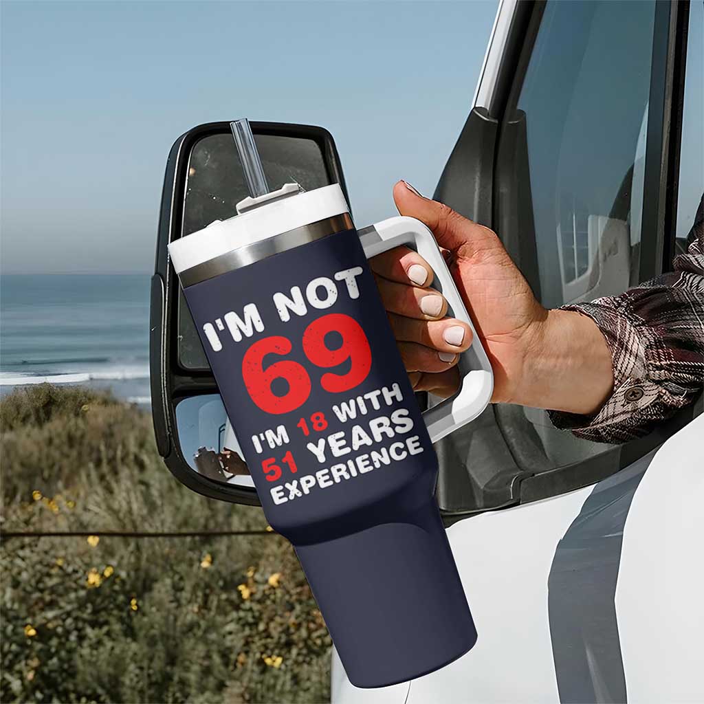 69th Birthday Gifts Tumbler With Handle Funny 1957 Turning 69 Years Old